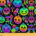 thumbnail image 1 of Feelyou 3D Horror Pumpkin Fabric by the Yard 10 Yards for Teen, Hippie Mushroom Plant Home Decor Fabric by the Yard, Happy Halloween Theme Sewing Fabric, Luxury Bedroom Decor, 1 of 6
