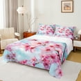 thumbnail image 1 of Feelyou 3D Japanese Blossoms Twin Sheet Sets for Female, Blue Pink Twin Fitted Sheet, Dreamy Flower Floral Flat Sheet, Super Cozy Room Decor, 3-Piece, 1 of 7