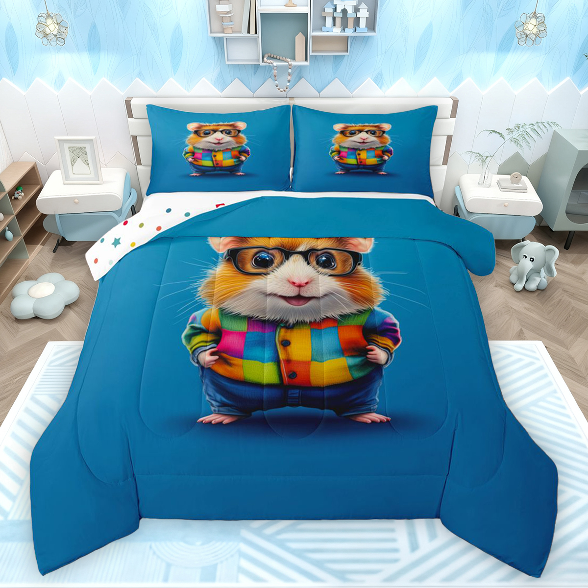 Feelyou 3D Kawaii Hamster Full Size Comforter Sets, Guinea Pig Lover ...