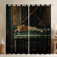 thumbnail image 1 of Feelyou 3D Leopard Cheetah Blackout Curtains Set of 2 (52x84 Each), Retro Western Fashion Window Curtains, Kawaii Jungle Animal Curtains and Drapes, Black Out Curtains Decor, 1 of 6