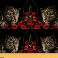 thumbnail image 1 of Feelyou 3D Leopard Fabric by the Yard 1 Yard, Jungle Cheetah Home Decor Fabric by the Yard, Romantic Red Rose Sewing Fabric, Super Cozy Room Decor, 1 of 6