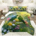 thumbnail image 1 of Feelyou 3D Parrot Bird Bedding Comforter Set, Kawaii Animal Twin Comforter Sets, Groovy Daisy Flower Floral Reversible Bedding Set, Microfiber Bedroom Decor, 2 Pieces, 1 of 8