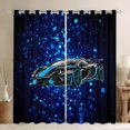 thumbnail image 1 of Feelyou 3D Racing Car Curtains Pack of 2 (42x84 Each) for Kids, Blue Futuristic Square Curtains Blackout, Fashion Automobile Bedroom Curtains, Blackout Curtains Bedroom Decor, 1 of 6