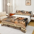 thumbnail image 1 of Feelyou 3D Rustic Horse Twin Sheet Sets, Hippie Bohemian Aztec Twin Fitted Sheet, Farmhouse Western Animal Flat Sheet, Breathable Home Decor, 3-Piece, 1 of 8