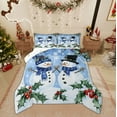 thumbnail image 1 of Feelyou 3D Snowman Queen Comforter Set for Kids, Merry Christmas Bedding Sets, Western Festival Reversible Bedding Comforter Set, Luxury Bedroom Decor,3 Pieces, 1 of 8