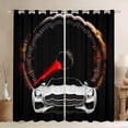 thumbnail image 1 of Feelyou 3D Sport Car Curtains Pack of 2 (42x84 Each) for Boy, Modern Speed Sports Player Curtains Blackout, Black White Automobile Bedroom Curtains, Blackout Curtains Home Decor, 1 of 6