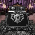 thumbnail image 1 of Feelyou 3D Tribal Skull Full Size Comforter Sets for Teen, Vintage Bohemian Damask Bedding Comforter Set, Mandala Flower Floral Reversible Bedding Sets, Breathable Home Decor, 3pcs, 1 of 8