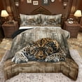 thumbnail image 1 of Feelyou 3D Wildlife Leopard Full Size Comforter Sets for Teens, Rustic Cheetah Animal Bedding Comforter Set, Farmhouse Cabin Reversible Bedding Sets, Breathable Home Decor, 3pcs, 1 of 8