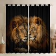 thumbnail image 1 of Feelyou 3D Wildlife Lion Black Out Curtains, Couple Anniversary Curtains Pack of 2 (42x63 Each), Teens Kids Boys Girl Bedroom Curtains, Window Curtains Bedroom Decor, 1 of 6
