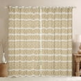 thumbnail image 1 of Feelyou Abstract Ombre Black Out Curtains, Khaki Rectangle Curtains Pack of 2 (42x63 Each), 1 of 6