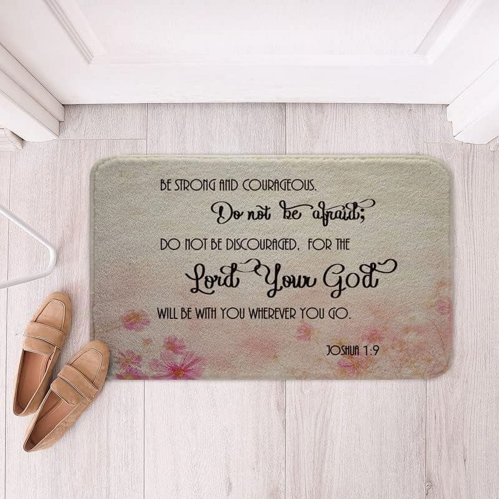 Feelyou Abstract Words Bathroom Rugs for Kids Boys Girls Botanical