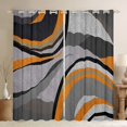 thumbnail image 1 of Feelyou Adult Abstract Geometric Curtains Pack of 2 (42x84 Each), Mid Century Minimalism Curtains Blackout, Grey Orange Stripes Bedroom Curtains, Blackout Curtains Bedroom Decor, 1 of 6