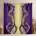 thumbnail image 1 of Feelyou Adult Abstract Ombre Black Out Curtains, Yellow Purple Gradient Stripes Curtains Pack of 2 (42x63 Each), Boho Modern Art Bedroom Curtains, Window Curtains Bedroom Decor, 1 of 6