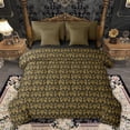 thumbnail image 1 of Feelyou Adult Boho Damask Bedding Comforter Set 7 Pieces, Gold Life Tree Full Bedding Set, 1 of 8
