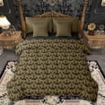 thumbnail image 1 of Feelyou Adult Boho Damask Twin Bedding Sets 7pcs, Gold Butterfly Moth Comforter Set, 1 of 8