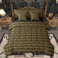 thumbnail image 1 of Feelyou Adult Boho Dragon Twin Bedding Sets 7pcs, Gold Damask Flower Bedding Comforter Set, 1 of 8