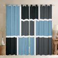 thumbnail image 1 of Feelyou Adult Chic Plaid Black Out Curtains, Fashion Artwork Buffalo Curtains Pack of 2 (42x63 Each), Blue Grey Abstract Ombre Bedroom Curtains, Living Room Curtains Decor, 1 of 7