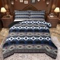 thumbnail image 1 of Feelyou Adult Triangle Aztec Bedding Comforter Set, Rustic Farmhouse Bear Twin Comforter Sets, Grey Blue Bohemian Reversible Bedding Set, Super Cozy Room Decor, 2pcs, 1 of 8