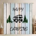 thumbnail image 1 of Feelyou Adventure Camping Kids Black Out Curtains, Rustic Wooden Plank Curtains Pack of 2 (42x63 Each), Countryside Style Bedroom Curtains, Blackout Curtains Room Decor, 1 of 6