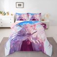 thumbnail image 1 of Feelyou Ancient Anime Girl Twin Comforter Sets, Blossoms Flower Floral Bedding Set, 2pcs, 1 of 8