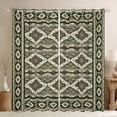 thumbnail image 1 of Feelyou Aztec Blackout Curtains Set of 2 (52x84 Each), Green Abstract Window Curtains, 1 of 6