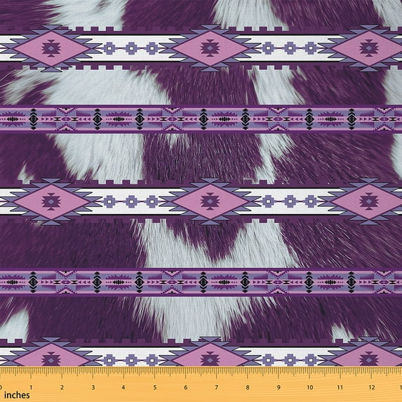 Feelyou Aztec Fabric by the Yard 1 Yard for Adult, Bohemian Hippie Room Decor Fabric by the Yard, Rustic Farmhouse Fabric for Sewing, Breathable Home Decor