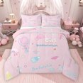 thumbnail image 1 of Feelyou Badminton Kid Queen Comforter Set, Pink Princess Bedding Comforter Set, 3pcs, 1 of 8