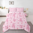 thumbnail image 1 of Feelyou Ballet Princess Twin Comforter Sets, Bowknot Bedding Set, 2 Pieces, 1 of 6