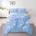 thumbnail image 1 of Feelyou Balloon Ribbon Twin Comforter Sets, Happy Birthday Party Bedding Set, 2 Pieces, 1 of 8