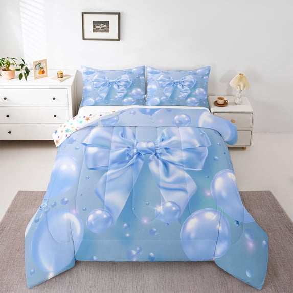 Feelyou Balloon Ribbon Twin Comforter Sets, Happy Birthday Party Bedding Set, 2 Pieces