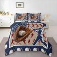 thumbnail image 1 of Feelyou Baseball Athlete Queen Comforter Set, US Flag Bedding Comforter Set, 3-Piece, 1 of 7