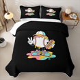 thumbnail image 1 of Feelyou Baseball Ice Crean Drip Bed Spread Queen for Boys Girls, Streetwear Hotdog Queen Coverlet Set, 3 Pieces, 1 of 7