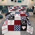 thumbnail image 1 of Feelyou Baseball Lover Kids Full Size Comforter Sets, Modern Sports Game Bedding Comforter Set, Cartoon Stars Patchwork Reversible Bedding Sets, Luxury Bedroom Decor, 3 Pieces, 1 of 8
