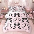 thumbnail image 1 of Feelyou Baseball Sports Bedding Comforter Set 7pcs, Kawaii Pink Bowknot Full Bedding Set, 1 of 8