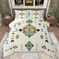 thumbnail image 1 of Feelyou Beige Aztec Abstract Queen Comforter Set, Boho Mandala Bedding Comforter Set, 3pcs, 1 of 8