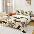 thumbnail image 1 of Feelyou Black Bat Animal Full Size Sheets, Retro Romantic Rose Bed Sheets, Halloween Theme Sheet Sets, Ultra Soft Home Decor, 4pcs, 1 of 7