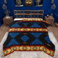 thumbnail image 1 of Feelyou Black Blue Aztec Full Size Comforter Sets for Women, Retro Western Bohemian Bedding Comforter Set, Hippie Tribal Abstract Reversible Bedding Sets, Breathable Home Decor, 3-Piece, 1 of 8