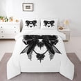 thumbnail image 1 of Feelyou Black Bowknot Teens Twin Comforter Sets, Gothic Romantic Bow Bedding Set, 2-Piece, 1 of 8