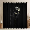 thumbnail image 1 of Feelyou Black Cat Curtains Pack of 2 (42x84 Each), Mystic Moon Galaxy Curtains Blackout, 1 of 6