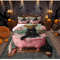 thumbnail image 1 of Feelyou Black Cat Kitten Full Size Comforter Sets for Child, Vinatge Western Animal Bedding Comforter Set, Cartoon Theme Reversible Bedding Sets, Lightweight Room Decor, 3 Pieces, 1 of 8