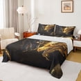 thumbnail image 1 of Feelyou Black Gold Dragons Queen Sheet Sets for Men Women Kids, Mystic Flame Wildlife Bed Set, Black Gold, 4 Pieces, 1 of 5