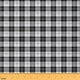 thumbnail image 1 of Feelyou Black Plaid Adult Fabric by the Yard 5 Yards, Checkered Geometric Home Decor Fabric by the Yard, Chic Fashion Sewing Fabric, Lightweight Room Decor, 1 of 6