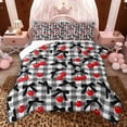 thumbnail image 1 of Feelyou Black Princess Bow Queen Comforter Set, Square Buffalo Bedding Comforter Set, 3pcs, 1 of 8