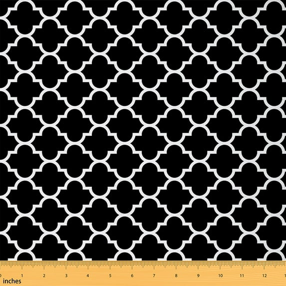 Feelyou Black Stripes Fabric by the Yard 5 Yards for Teens, Abstract Ombre Sewing Fabric, Chic Geometric Home Decor Fabric by the Yard, Microfiber Bedroom Decor