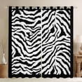 thumbnail image 1 of Feelyou Black White Zebra Print Black Out Curtains for Kids, Modern Fashion Stripes Curtains Pack of 2 (42x63 Each), Cartoon Wildlife Bedroom Curtains, Window Curtains Home Decor, 1 of 6