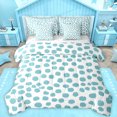 thumbnail image 1 of Feelyou Blue Abstract Ombre Bedding Comforter Set 7 Pieces for Teen, Cycle Polkadots Full Bedding Set, Modern Fashion Style Reversible Fitted Sheet Flat Sheet, Breathable Home Decor, 1 of 7