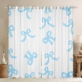 thumbnail image 1 of Feelyou Blue Bow Curtains Pack of 2 (42x84 Each), Princess Bowknot Curtains Blackout, 1 of 6