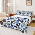 thumbnail image 1 of Feelyou Blue Camouflage Teens Bed Sheets, Wildlife Moose King Sheets, 4 Pieces, 1 of 7