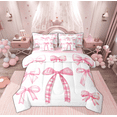 thumbnail image 1 of Feelyou Blue Cartoon Cherry Bedding Comforter Set 7-Piece, Kawaii Ribbon Bowknot King Bedding Sets, Princess Bow-tie Theme Reversible Bed Sheets, Microfiber Bedroom Decor, 1 of 7