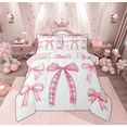 thumbnail image 1 of Feelyou Blue Cartoon Cherry Full Size Comforter Sets, Kawaii Ribbon Bowknot Bedding Comforter Set, Princess Bow-tie Theme Reversible Bedding Sets, Microfiber Bedroom Decor, 3 Pieces, 1 of 8